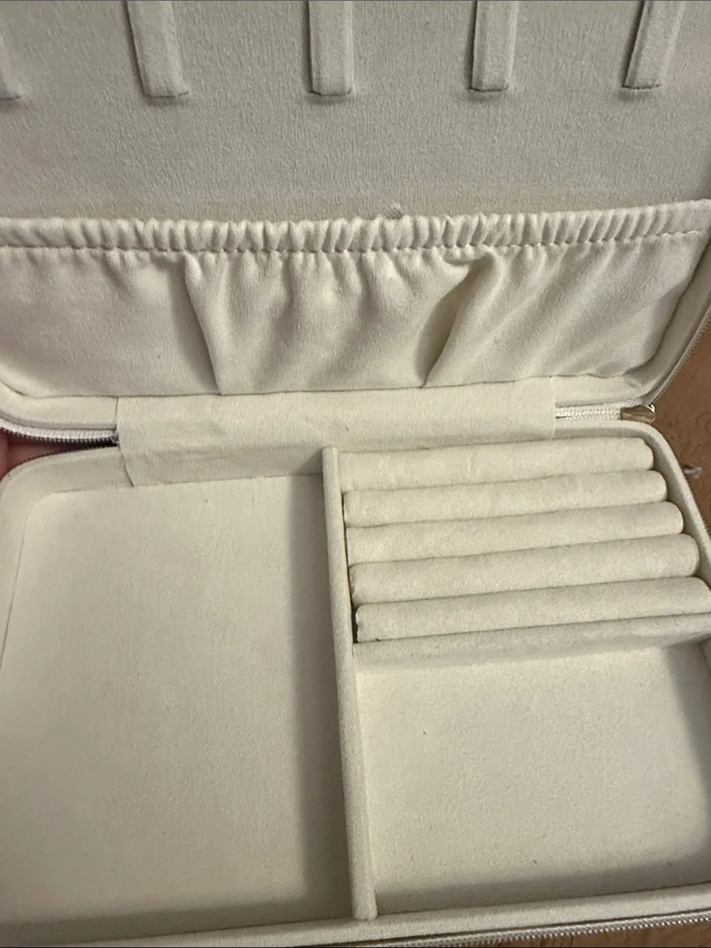 Floral Zip Pouch - Neutral Beige